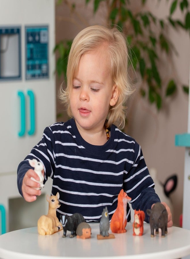 Learning Minds Set of 8 Jumbo Forest Animal Figures - Woodland Animals for Toddlers Age 1-3 - Toy for Kids Age 18 Months Plus - Wild Animal Toys for Kids 1,2,3 Years Old - Image 2